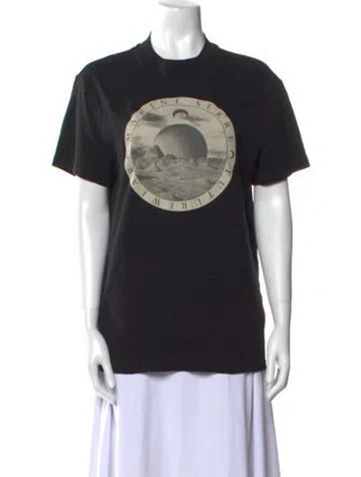Pre-owned Marine Serre Graphic Print Crew Neck T-shirt In Black