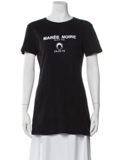 Pre-owned Marine Serre Graphic Print Crew Neck T-shirt In Gray