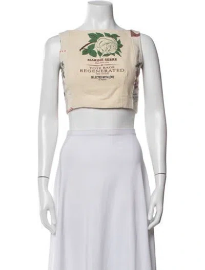 Pre-owned Marine Serre Graphic Print Jacket In Neutrals