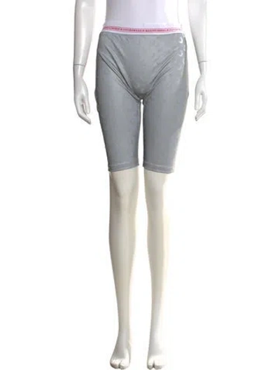 Pre-owned Marine Serre Graphic Print Knee-length Shorts In Silver