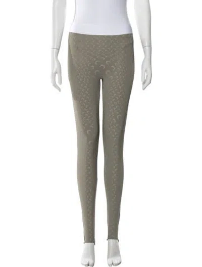 Pre-owned Marine Serre Graphic Print Leggings Pants In Gray