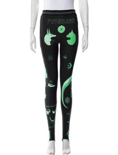 Pre-owned Marine Serre Graphic Print Leggings Pants In Multi