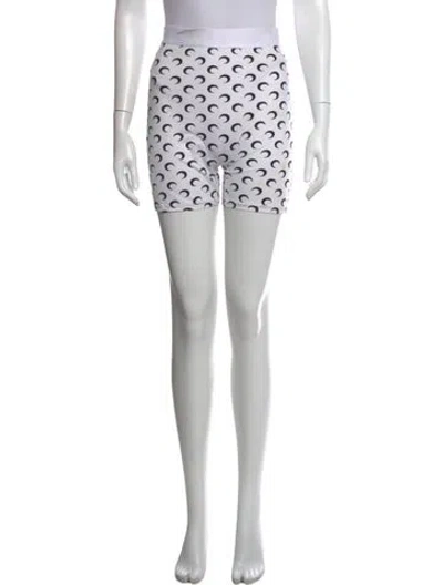 Pre-owned Marine Serre Graphic Print Mini Shorts In Grey