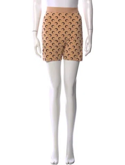 Pre-owned Marine Serre Graphic Print Mini Shorts W/ Tags In Neutral