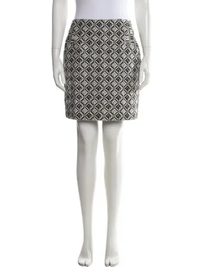 Pre-owned Marine Serre Graphic Print Mini Skirt In White