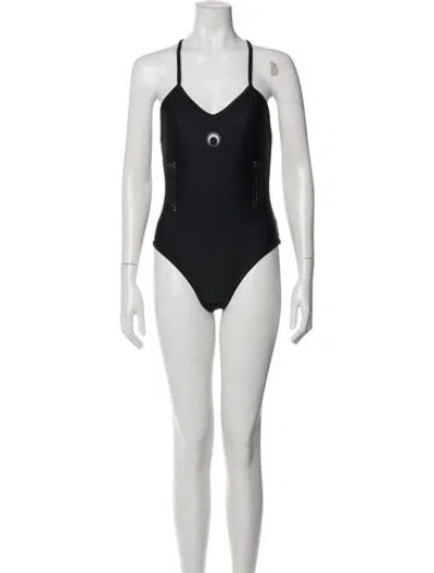 Pre-owned Marine Serre Graphic Print One-piece In Black