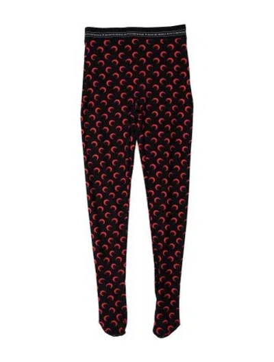 Pre-owned Marine Serre Graphic Print Skinny Leg Pants In Blue
