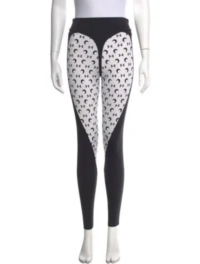 Pre-owned Marine Serre Graphic Print Skinny Leg Pants In Multicolor