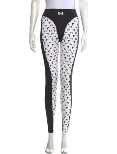 Pre-owned Marine Serre Graphic Print Skinny Leg Pants In White