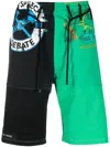 Marine Serre Graphic-print Track Shorts In Grün