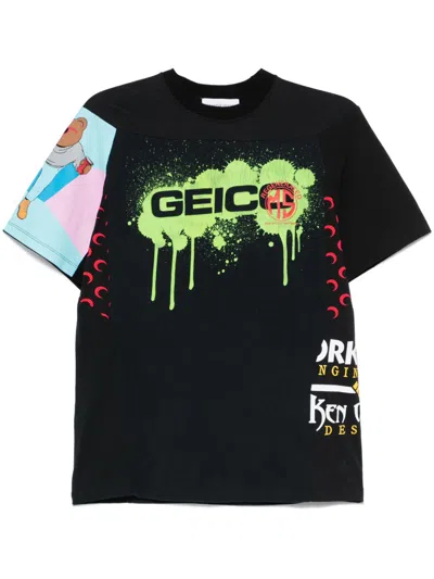 Marine Serre Graphic T-shirt In Black