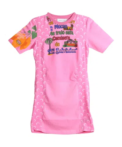 Marine Serre Graphic-print Mini Dress In Multi