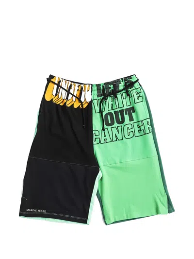 Marine Serre Graphic-print Panelled Shorts In Animal Print