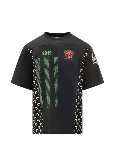Marine Serre Black Graphic Crew Neck T-shirt