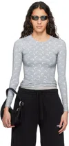 Marine Serre Crescent Moon-print Reflective T-shirt In Rf90 Silver