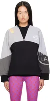 Marine Serre Gray & Black Upcycled Graphic Sweatshirts Sweatshirt In Gr95 Magnet