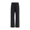 Marine Serre Moonogram Flocked Fleece Sweatpants In Gray