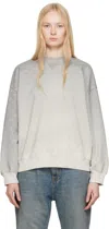 Marine Serre Gray Moon Faded Fleece Oversized Sweatshirt