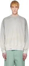 Marine Serre Gray Moon Faded Fleece Oversized Sweatshirt