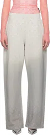 Shop Marine Serre Gray Moon Faded Fleece Sweatpants