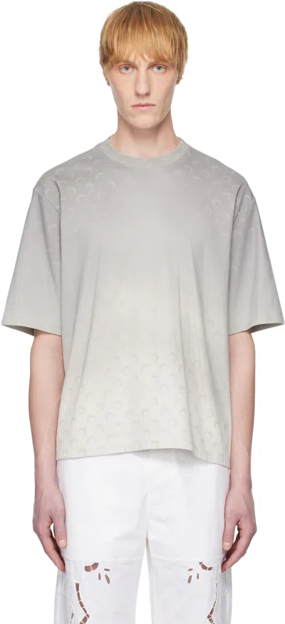Marine Serre Gray Moon Faded Jersey Loose Fit T-shirt