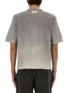 Marine Serre Faded Moon Jersey Relaxed T-shirt With All-over Print In Gray