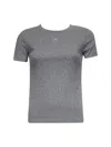 Marine Serre Women Grey Ribbed Jersey Moon Logo T-shirt