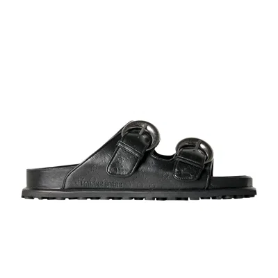 Pre-owned Marine Serre Ground Sandal 'black Embossed' | Men's Size 40