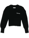 Marine Serre Half Cardigan Knit Sailor Sweater In Black