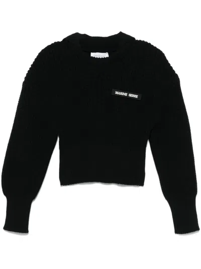 MARINE SERRE HALF CARDIGAN KNIT SWEATER