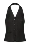 Marine Serre Moon Diamond Jacquard Top In Black