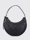 Marine Serre Mini Eclips Shoulder Bag With Embossed Pattern In Black