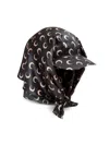 Marine Serre Casual Hat With Tied Detail And Moon Pattern In Brown