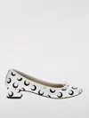 Marine Serre White & Black Repetto Edition Camille Ballet Heels In Weiss