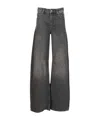 Marine Serre High-waisted Flared Jeans In Black