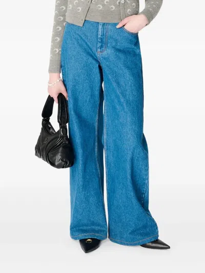 MARINE SERRE HIGH-WAISTED FLARED JEANS