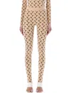 Marine Serre High-waisted Leggings With Crescent Moon Pattern In Multi