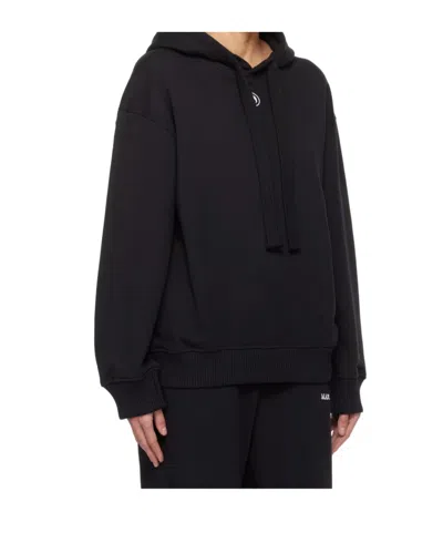 Marine Serre Hooded Logo Sweatshirt In Black