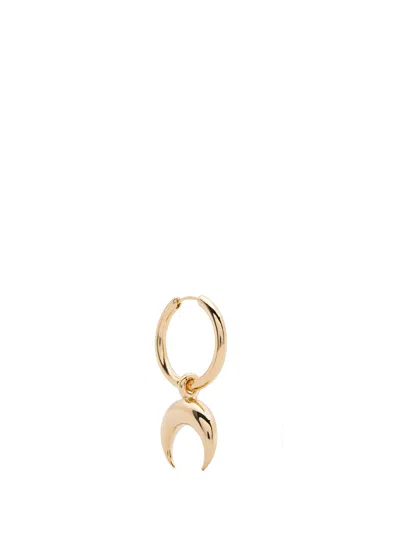 Marine Serre Hoop Moon Earring Woman Gold