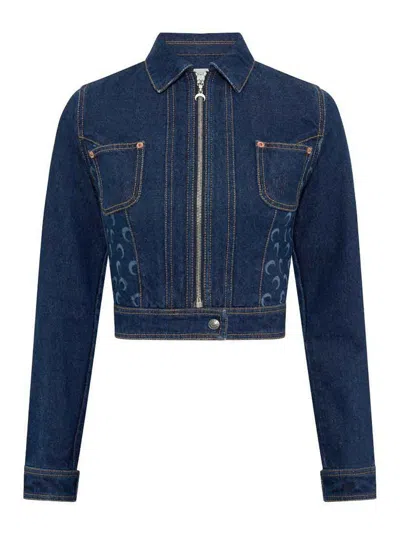 Marine Serre Jacket In Blue