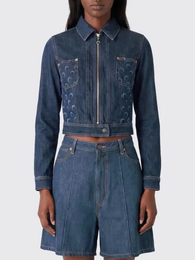 Marine Serre Jacket Woman In Blue