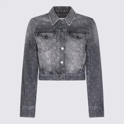 Marine Serre Jackets Blacks And Greys