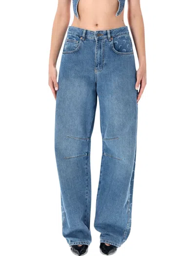 Marine Serre Jeans In Denim Di Cotone Organico In Blue