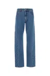 Marine Serre All Over Moon High-rise Straight Jeans In Blue
