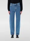 Marine Serre Moon Laser Denim Loose Jeans In Blue