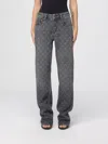 Marine Serre Moon Laser Print Straight Leg Trousers In Gray
