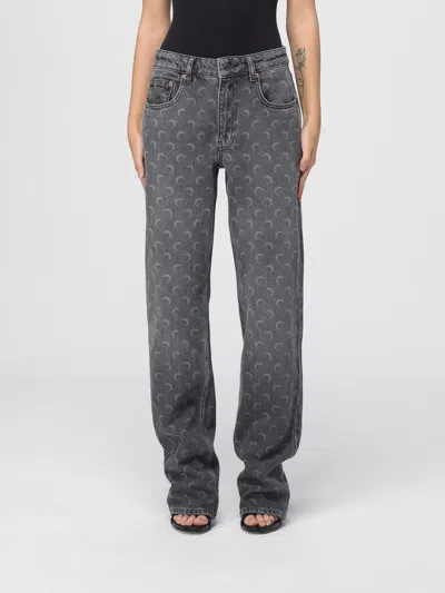 MARINE SERRE JEANS MARINE SERRE WOMAN COLOR GREY,H63299020