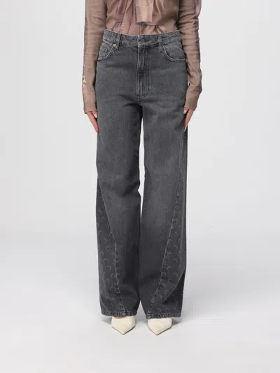 MARINE SERRE JEANS MARINE SERRE WOMAN COLOR GREY,H68111020