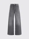 Marine Serre Gray Cotton Flared Jeans In Gray