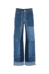 Marine Serre Denim Jeans In Multicoloured